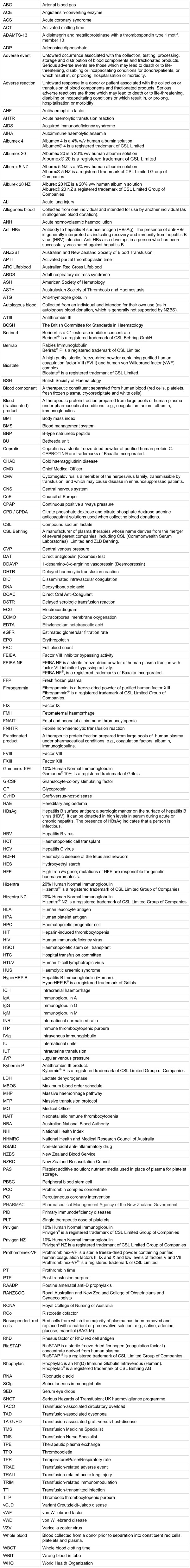 Transfusion Medicine Handbook_Abbreviations and Glossary 111G01502